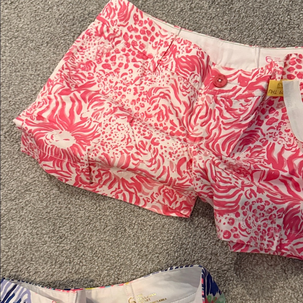 Lilly Pulitzer Pink & Multi-Print Athletic Shorts Trio - Picture 6 of 9